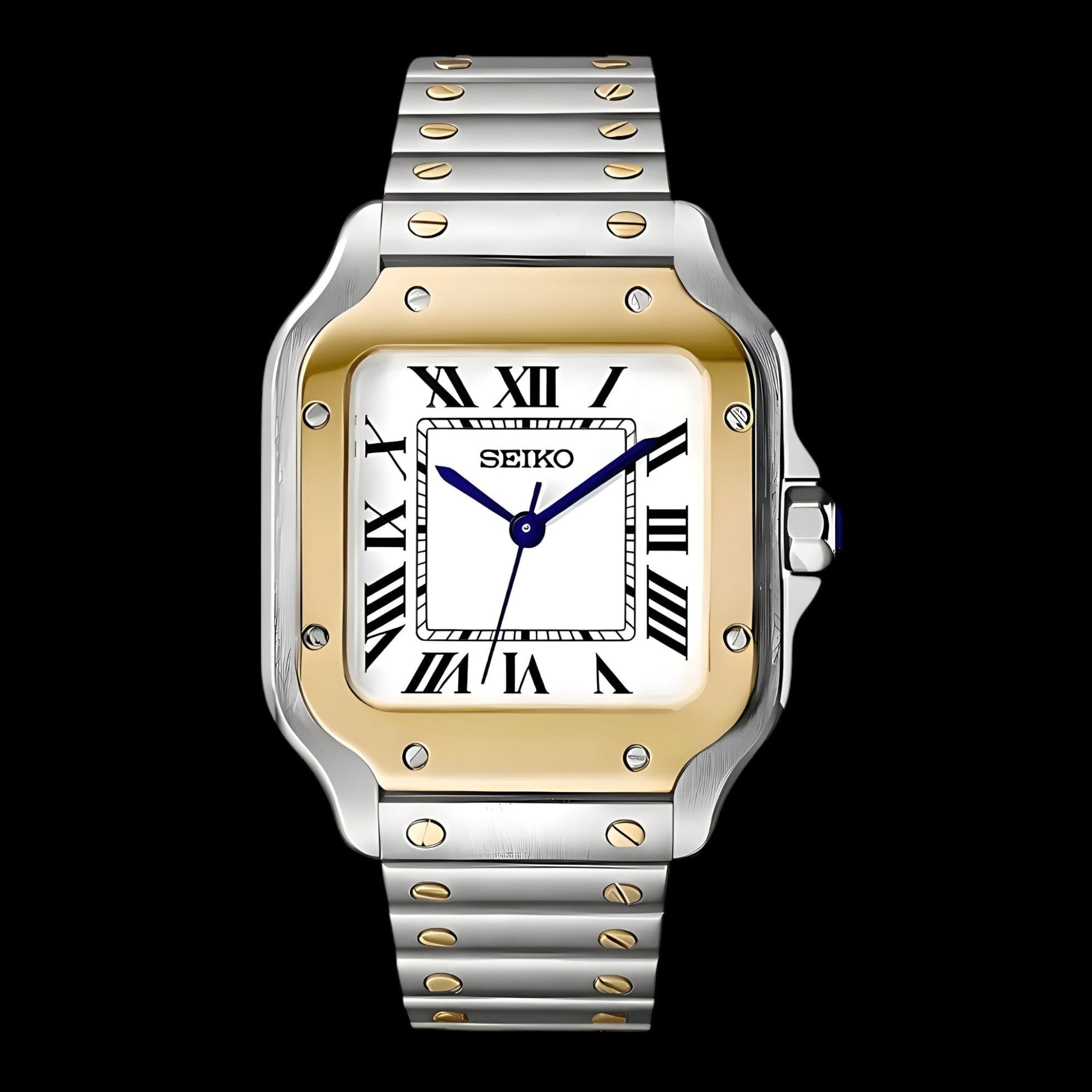 SanSei Duotone Gold & White - Custom Seiko Mod NH35 Automatic
