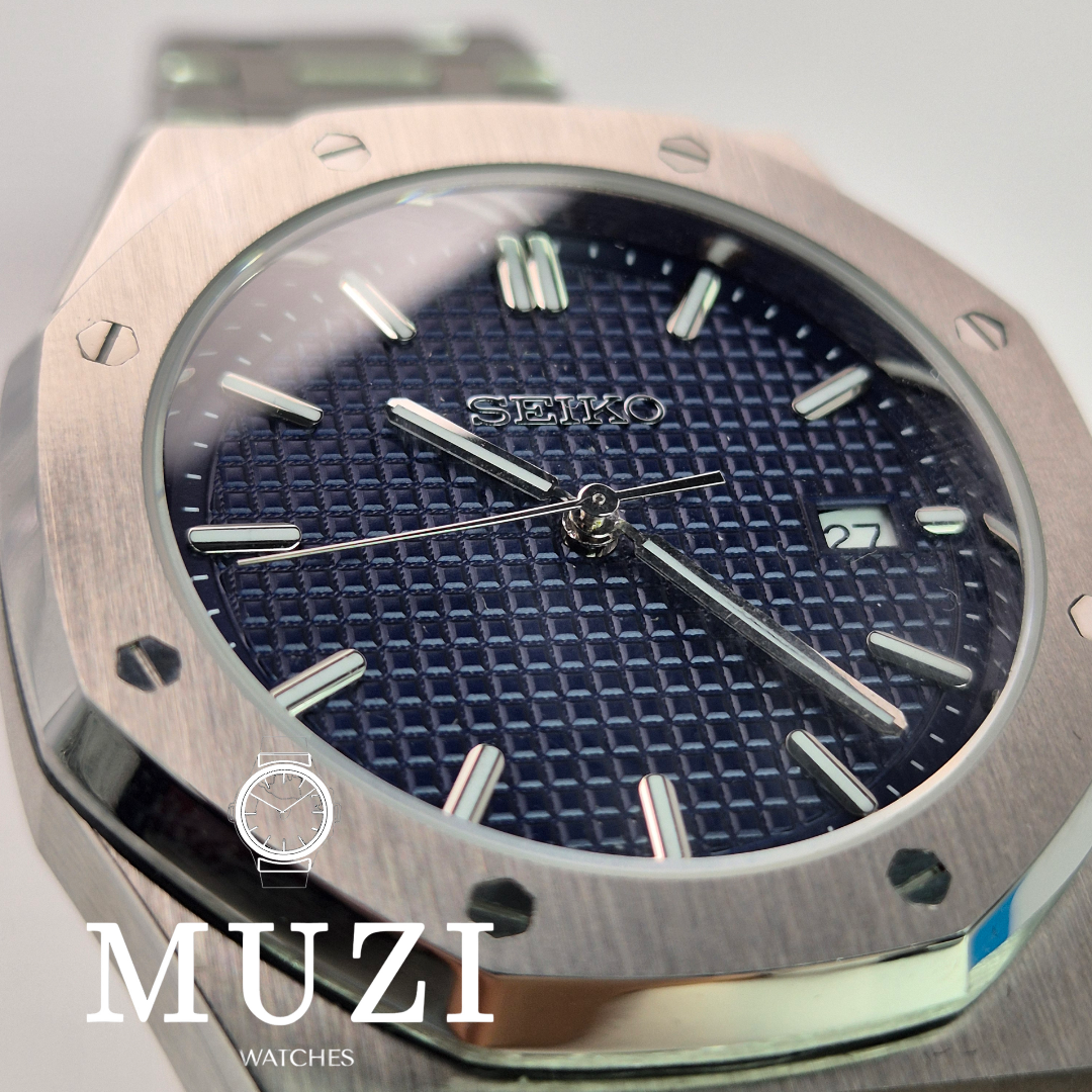 Royal Sei-Oak Blue - Custom Seiko Mod NH35 Automatic - Muzi Watches