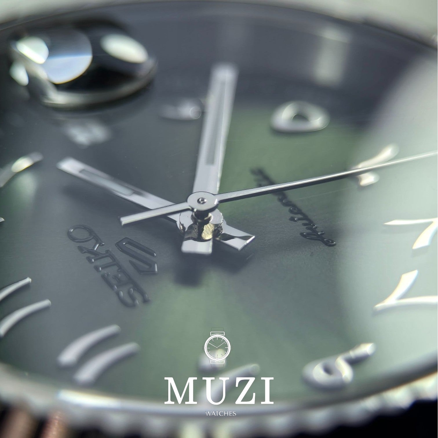 SeiJust Arabic Olive Green- Custom Seiko Mod NH35 Automatic