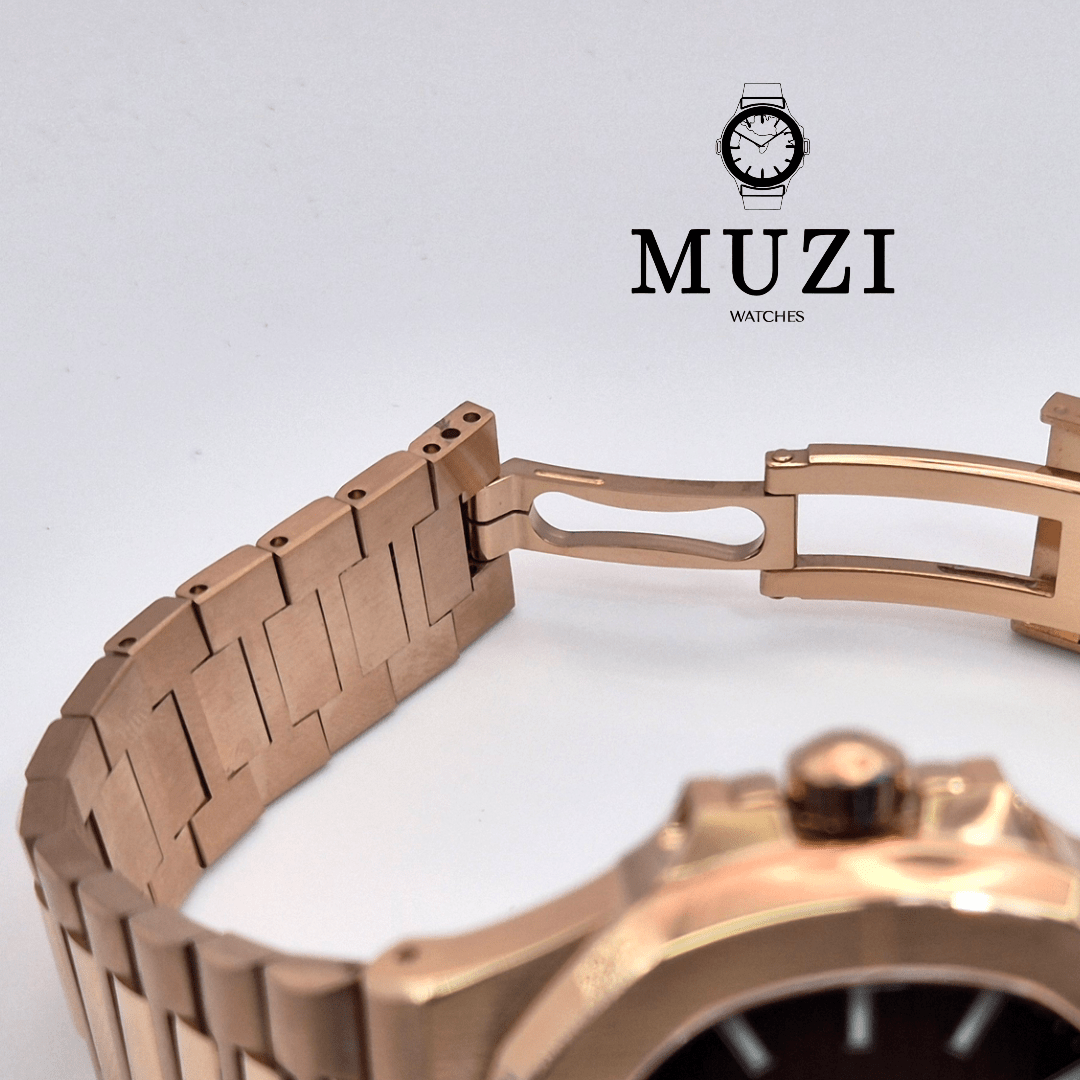 SeiNaut Chocolate Brown Open Heart- Custom Seiko Mod NH38 Automatic - Muzi Watches