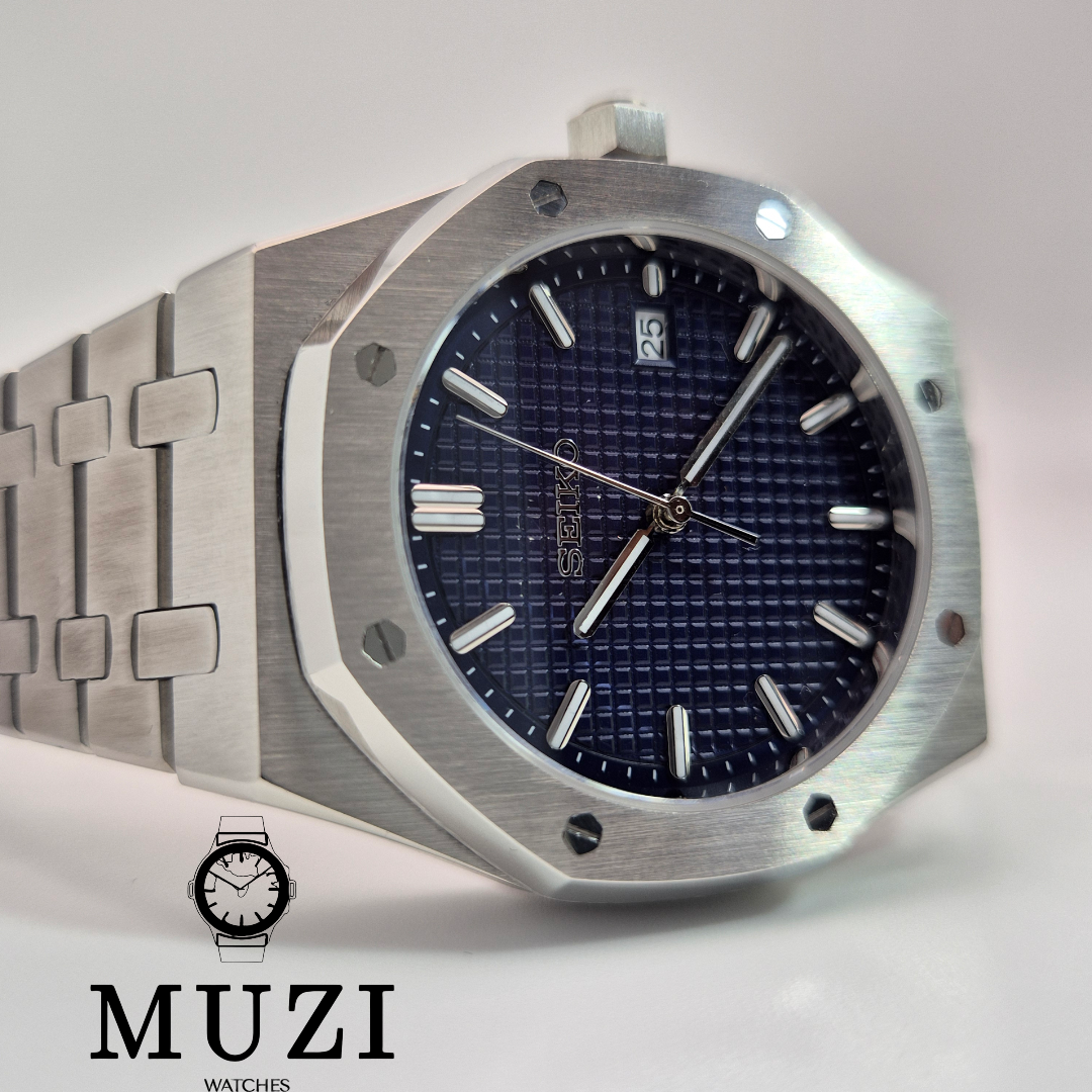 Royal Sei-Oak Blue - Custom Seiko Mod NH35 Automatic - Muzi Watches