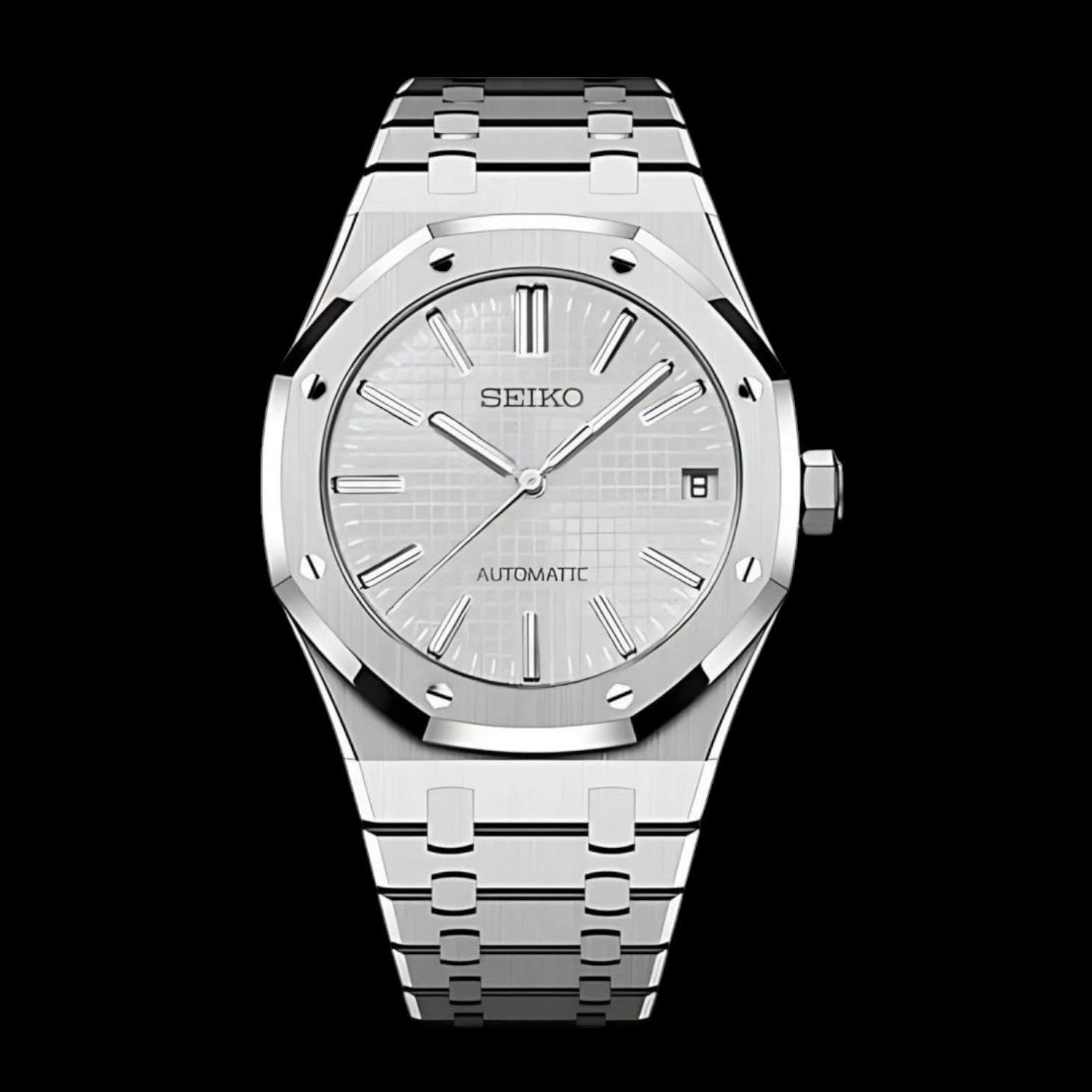 Royal Sei-Oak White - Custom Seiko Mod NH35 Automatic - Muzi Watches