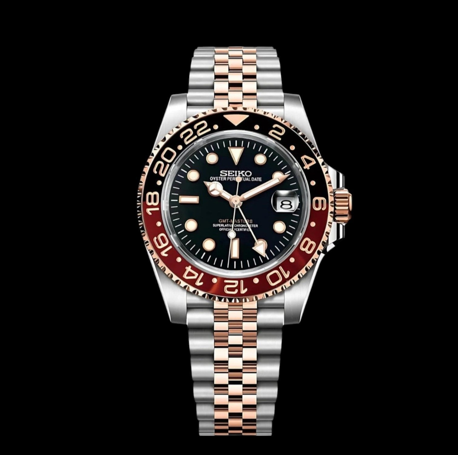 Sei-GMT Rootbeer- Custom Seiko Mod NH34 Automatic