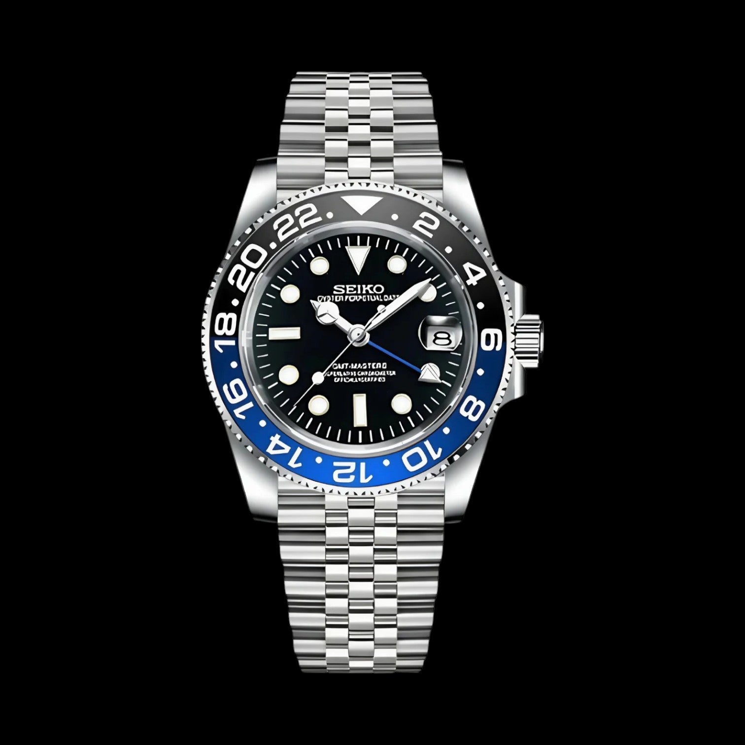 Sei-GMT Batman - Custom Seiko Mod NH34 Automatic